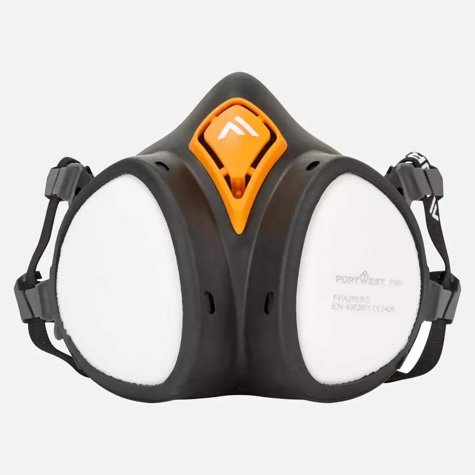 Portwest P440BKR, A2P3 Ready to use Half Mask, Black, image 1, gallery thumbnail