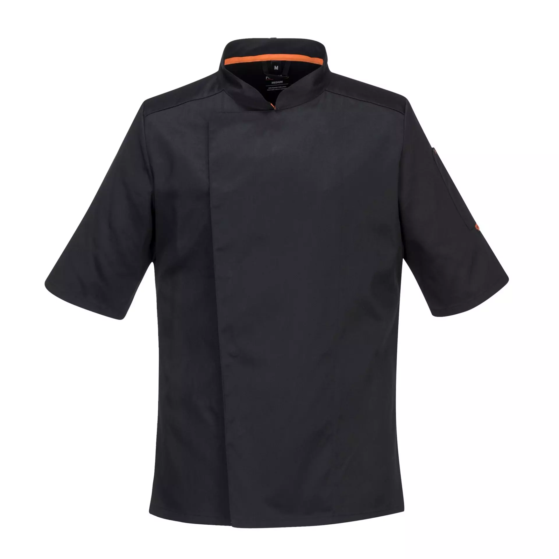 Portwest C746BKR, Chef's MeshAir Pro Stretch Jacket S/S, Black, image 1
