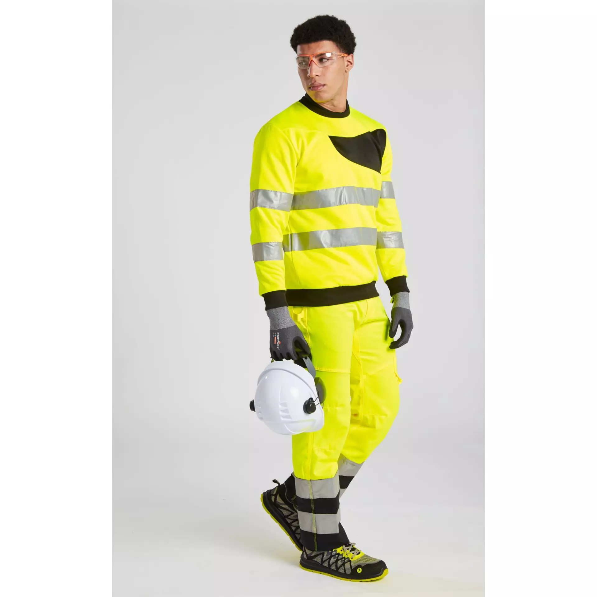 Portwest PW277OBR, PW2 Hi-Vis Sweatshirt, Orange/Black, image 5