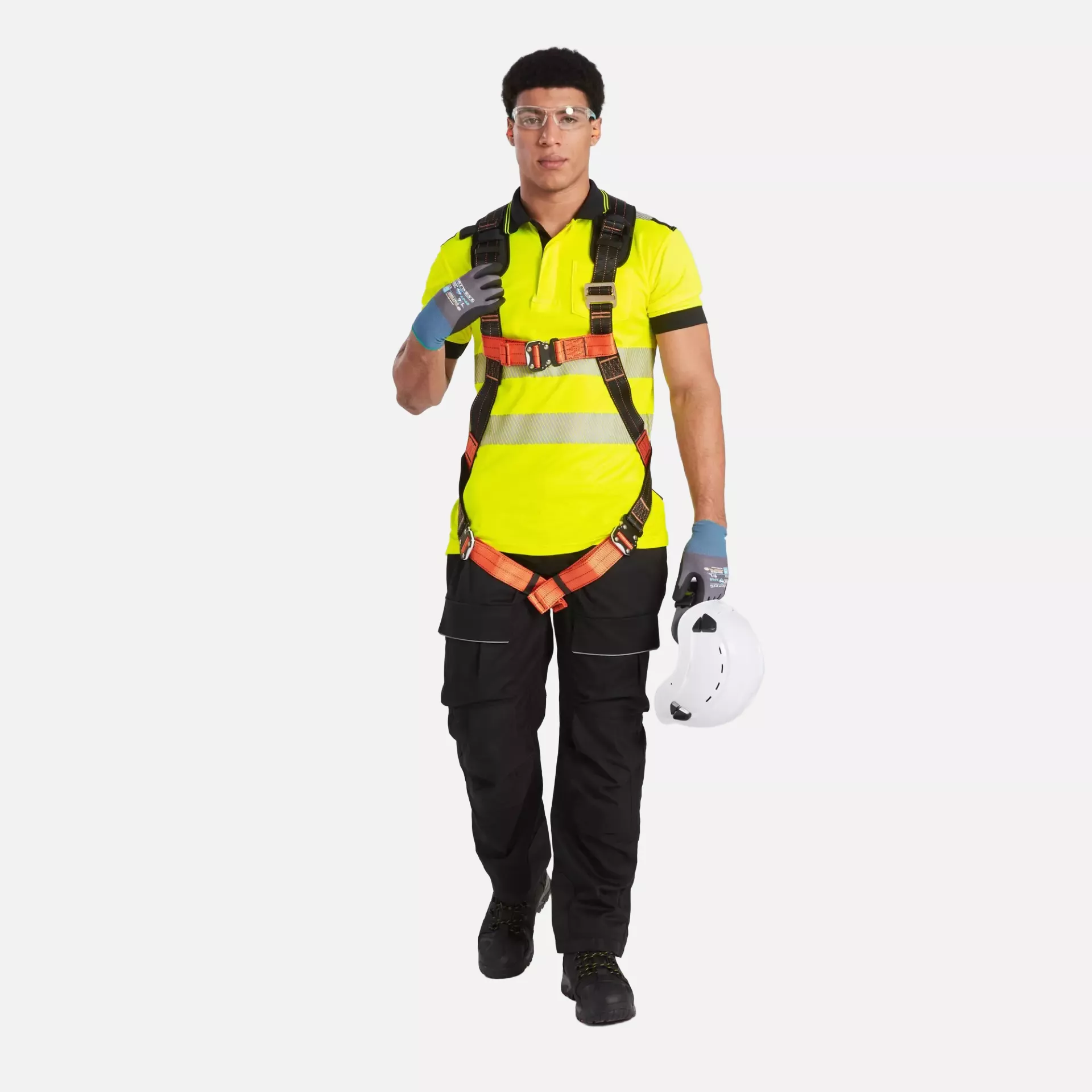 Portwest T180YBR, PW3 Hi-Vis Cotton Comfort Poloshirt Kurzarm, Gelb/Schwarz, image 8