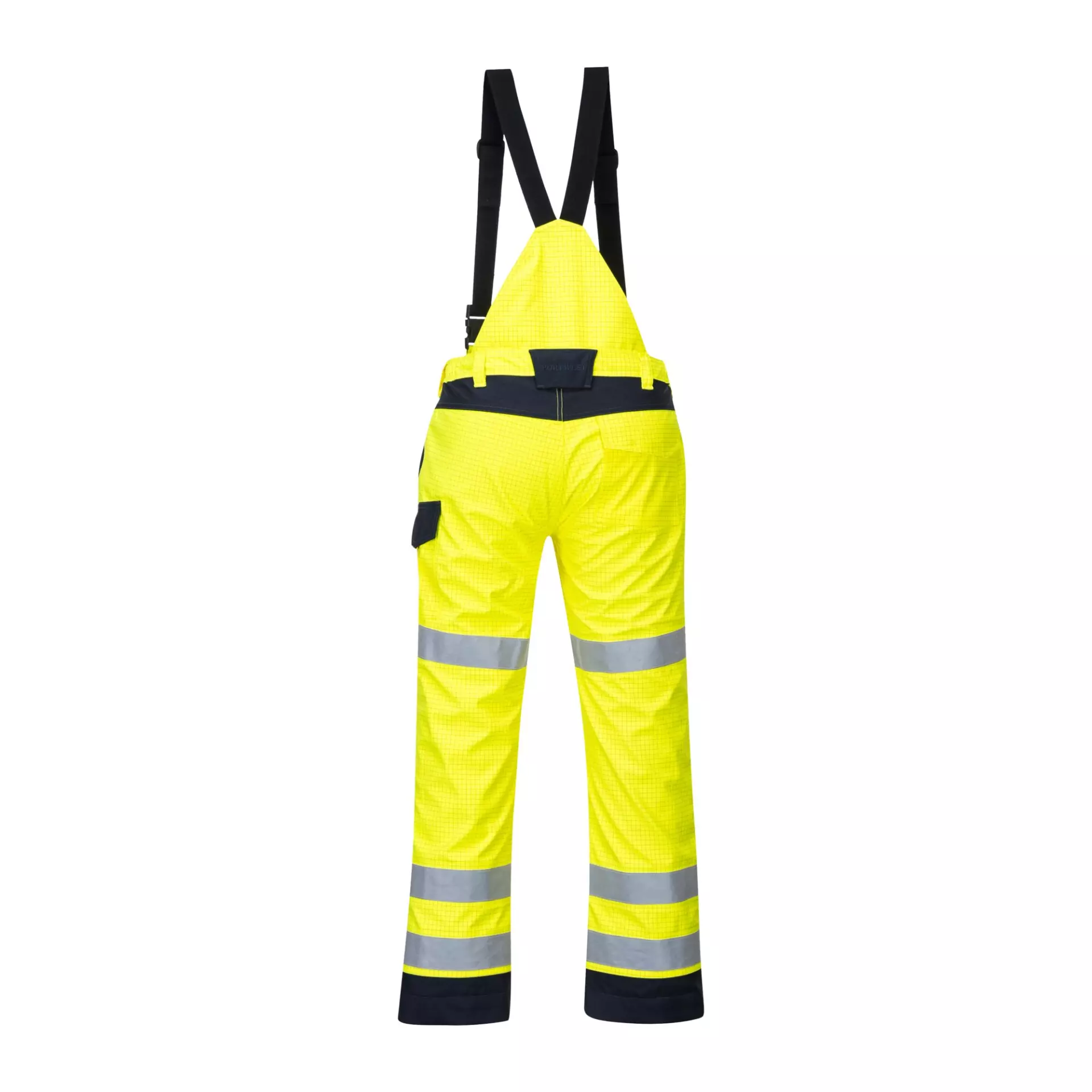 Portwest MV71YNR, Modaflame Rain Multi Norm Arc Trousers, Yellow/Navy, image 2