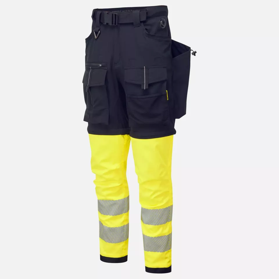 Portwest BX321BKY, Ultimate Modular 3-in-1 Trousers, Black/Yellow, image 3, gallery thumbnail