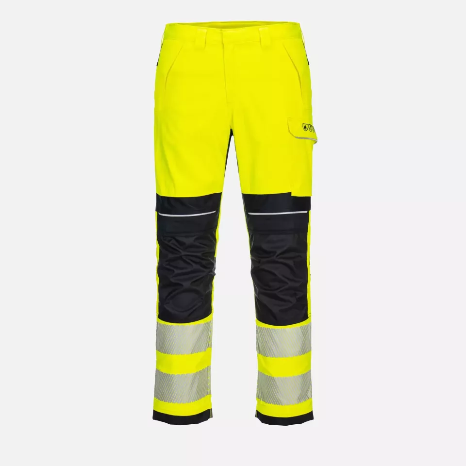 Portwest FR406YBR, PW3 FR Modaflame Hi-Vis Arbeitshose, Gelb/Schwarz, image 1, gallery thumbnail