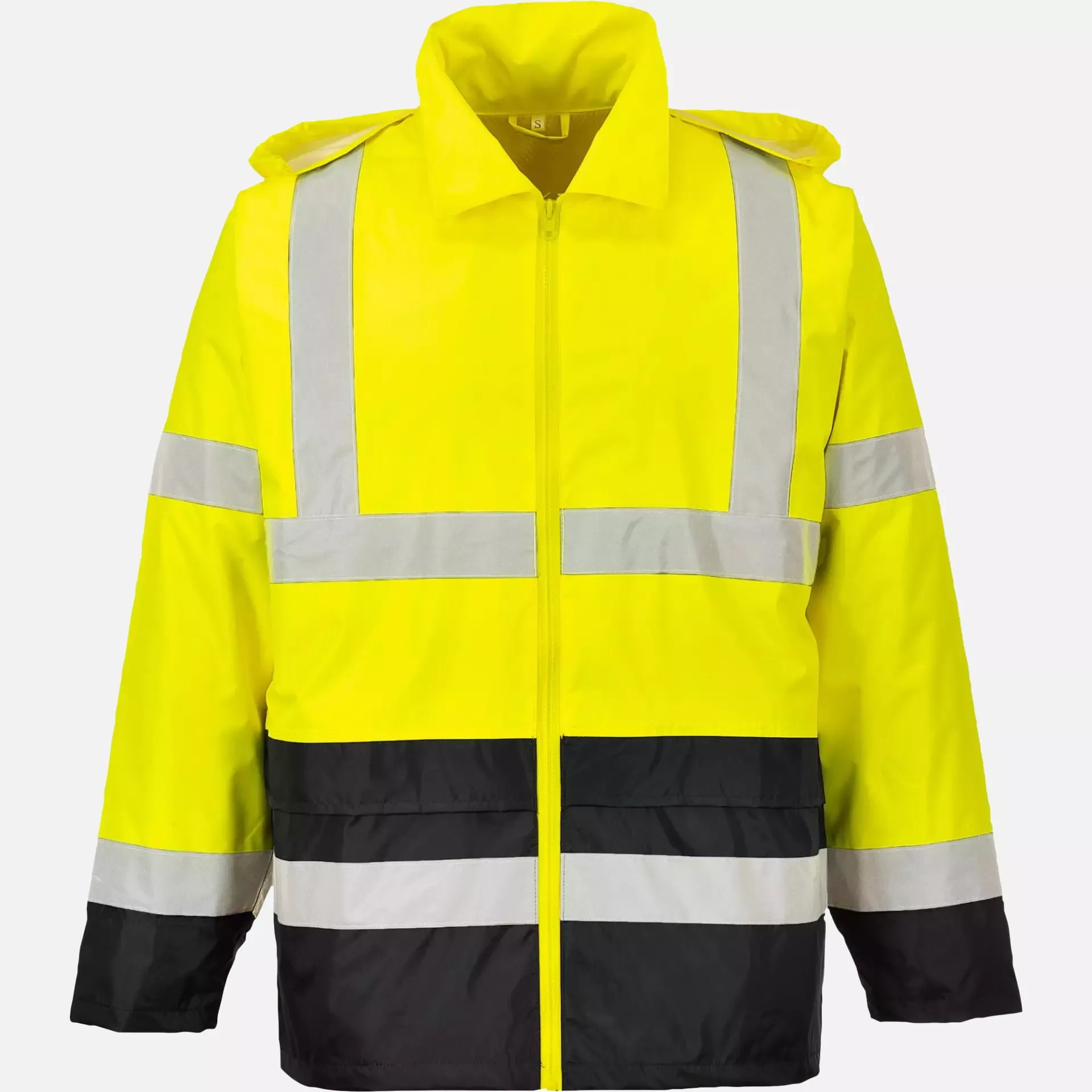 Portwest H443YBR, Hi-Vis Contrast Classic Rain Jacket, Yellow/Black, image 5