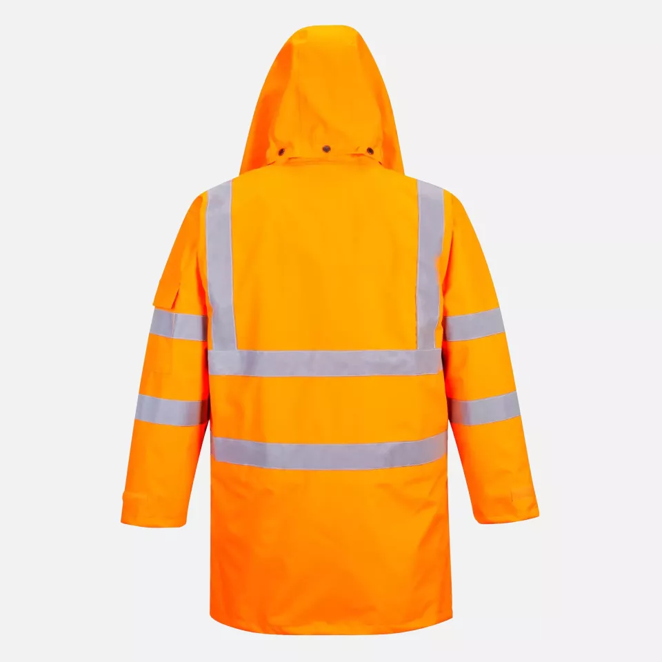 Portwest RT27ORR, Hi-Vis Breathable 7-in-1 Traffic Jacket, Orange, image 3, gallery thumbnail