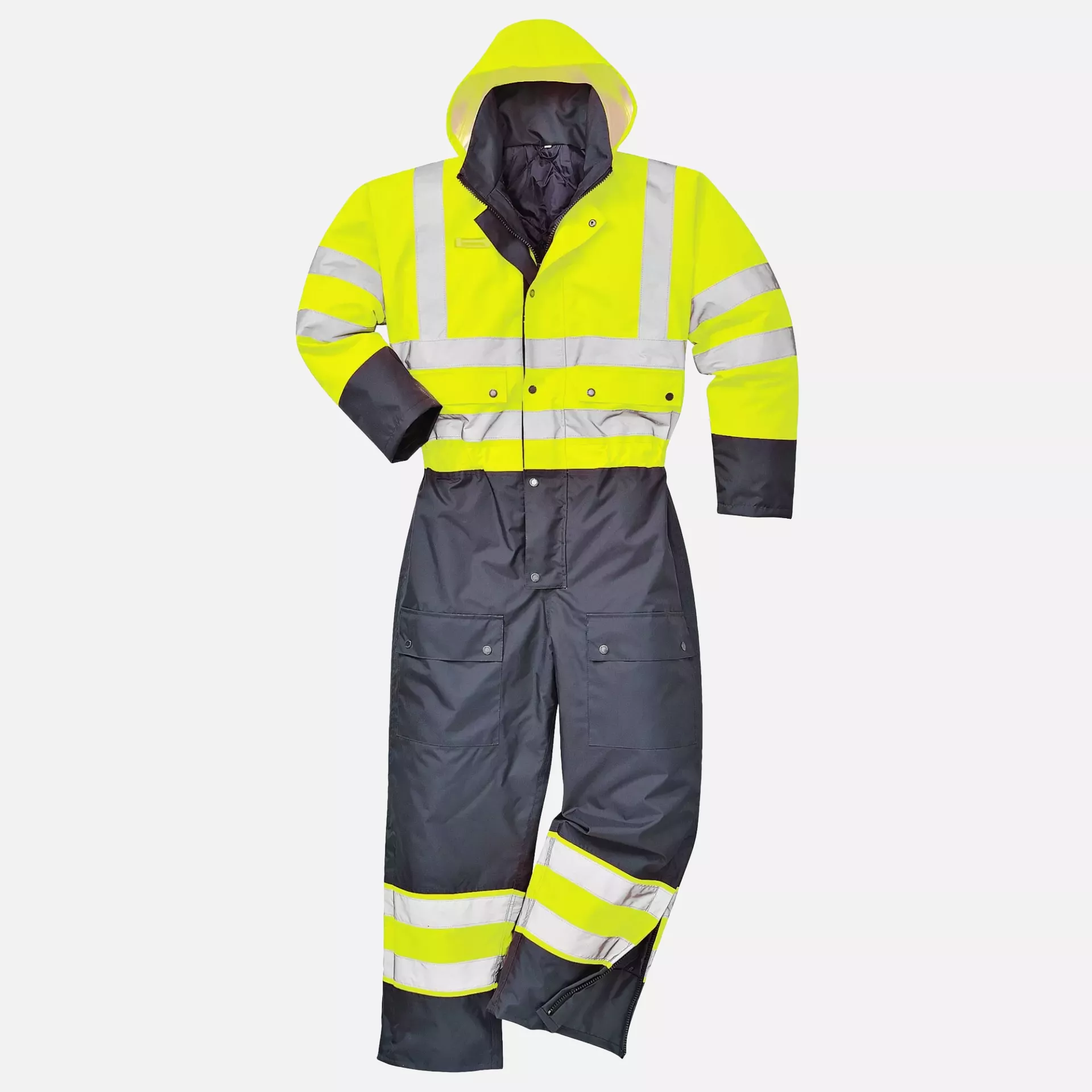 Portwest S485YBR, Hi-Vis Contrast Winter Coverall, Yellow/Black, image 3