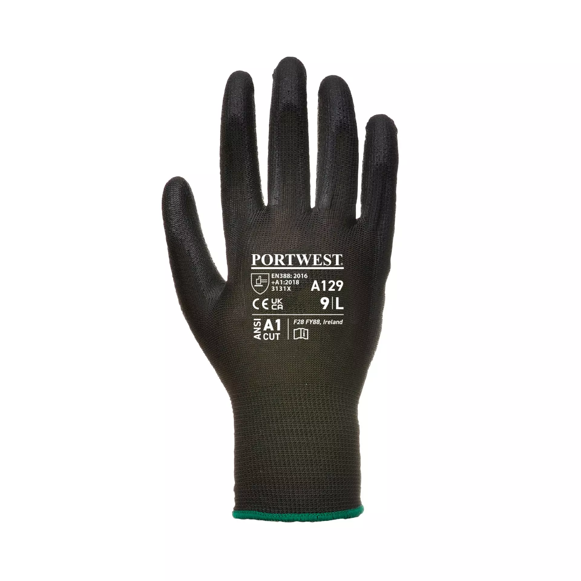Portwest A129BKR, PU Palm Glove - Carton, Black, image 2