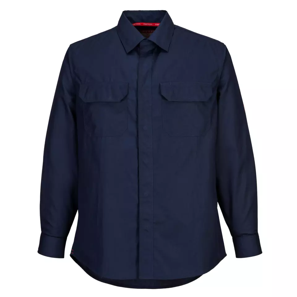 Portwest FR69NAR, Bizflame Work FR Shirt, Navy, image 1, gallery thumbnail