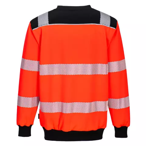 Portwest PW3 Hi-Vis Sweatshirt, Red/Black