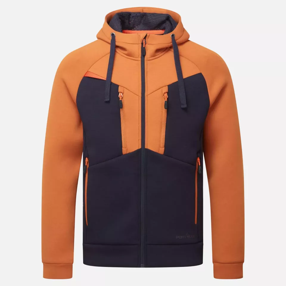 Portwest DX472RUR, DX4 Zipped Hoodie, Rust, image 1, gallery thumbnail