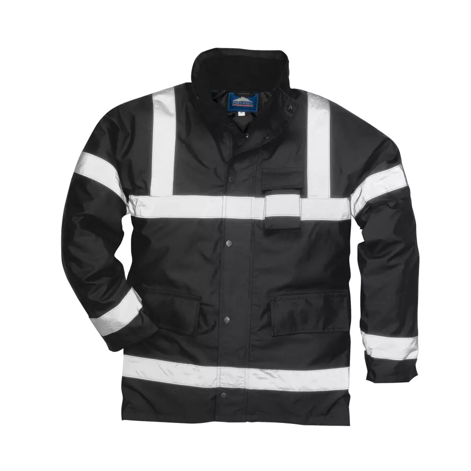 Portwest S433BKR, Iona Lite Traffic Jacket, Black, image 3, gallery thumbnail