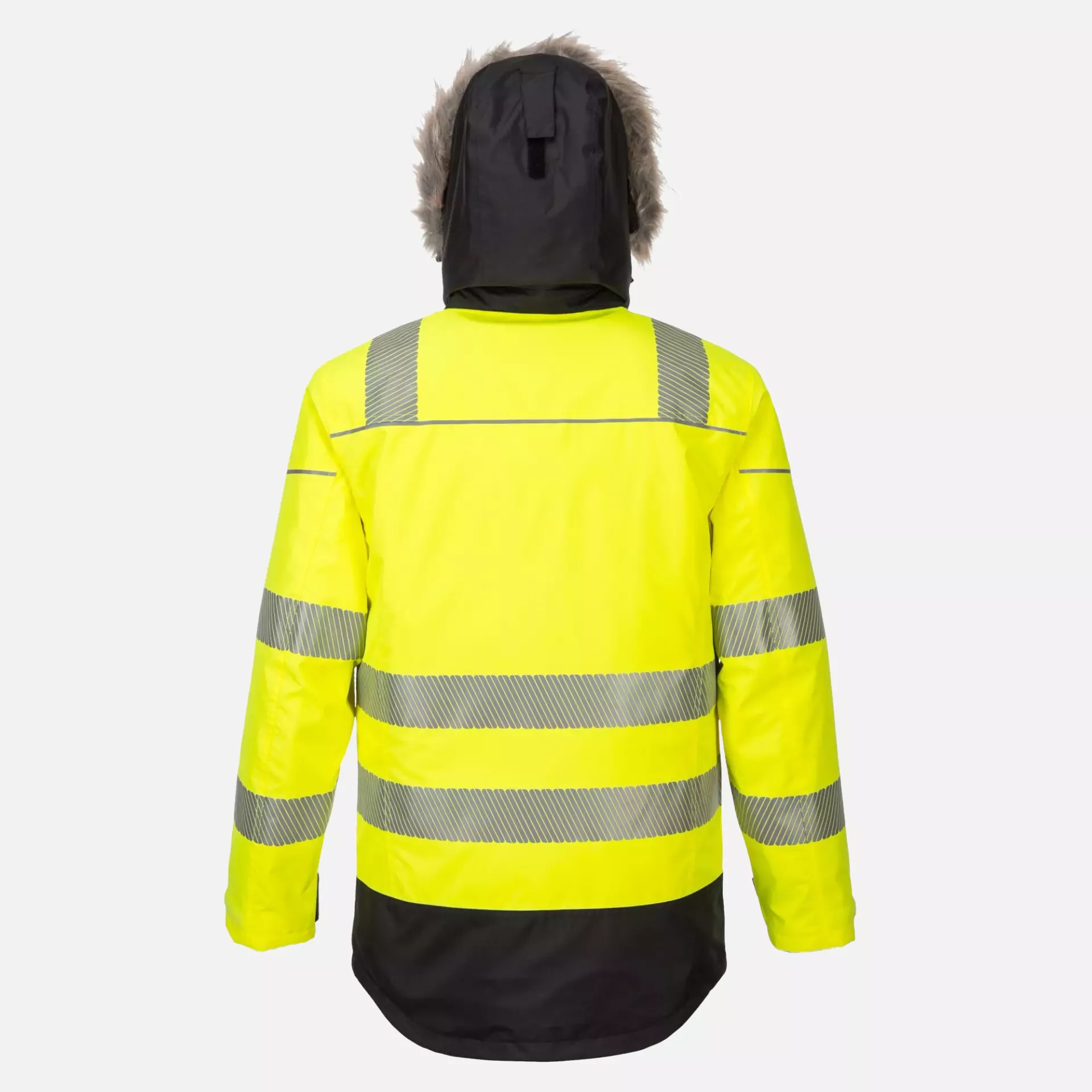 Portwest PW369YBR, PW3 Hi-Vis Winter Parka Jacket, Yellow/Black, image 2