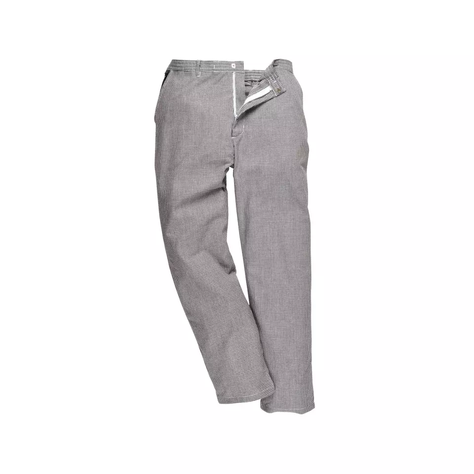 Portwest S068HTR, Harrow Chefs Trousers, Houndstooth, image 3, gallery thumbnail