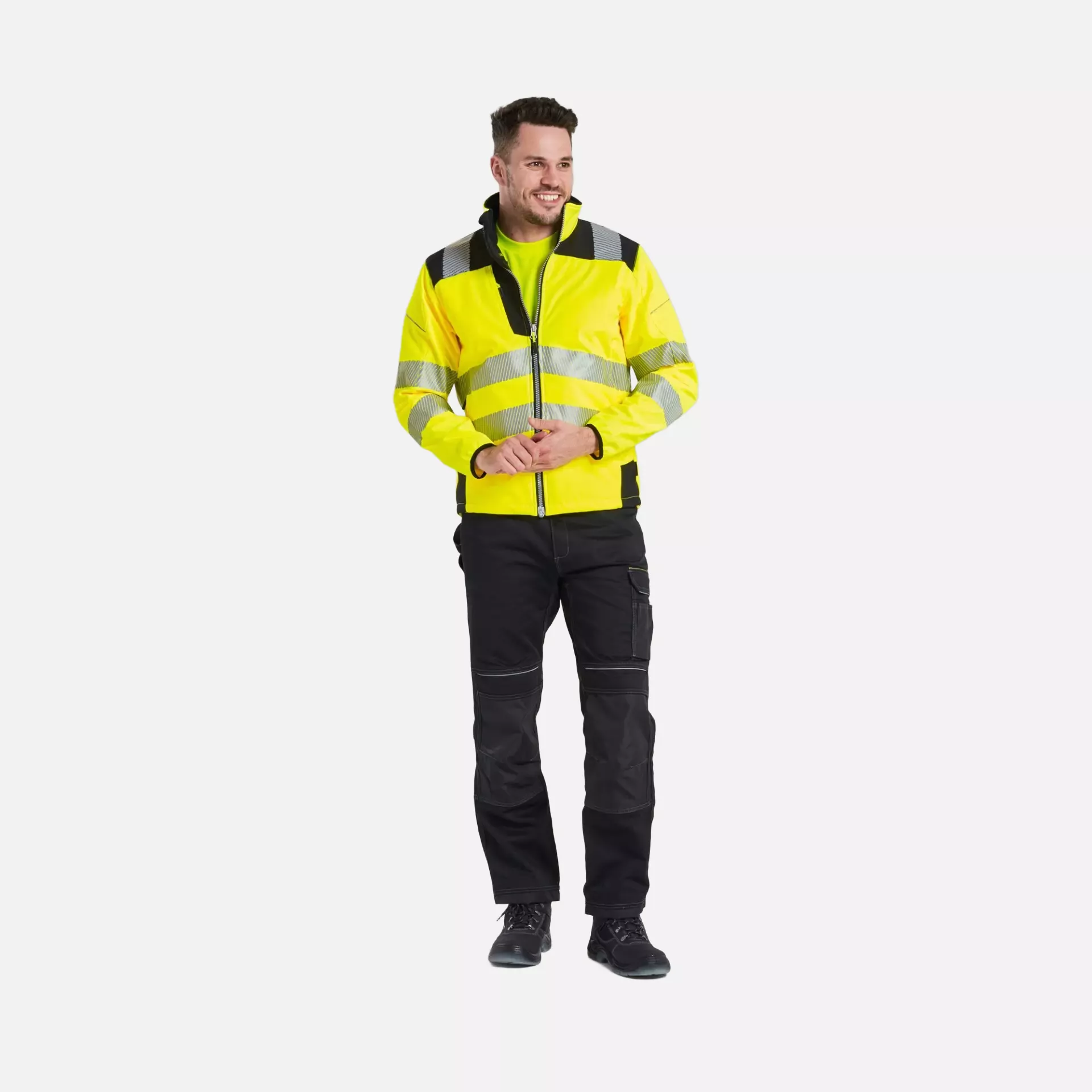 Portwest T402YBR, PW3 Hi-Vis Softshelljacke (3L), Gelb/Schwarz, image 8