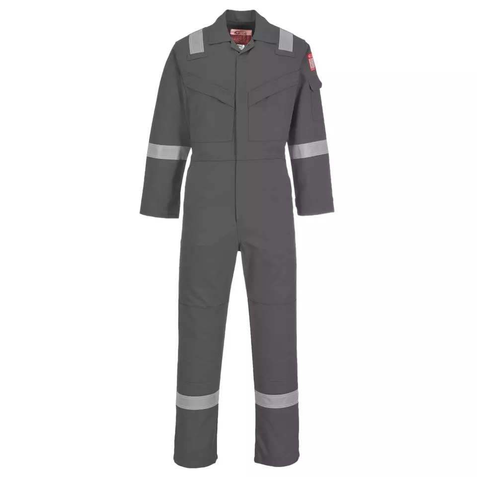 Portwest FR21GRR, Bizflame Work FR Super Lightweight Anti-Static Coverall, Grey