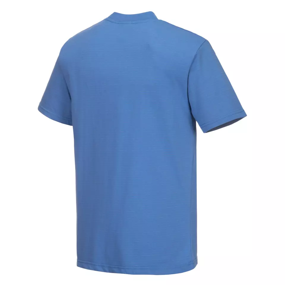 Portwest AS20HBR, Anti-Static ESD T-Shirt S/S, Hamilton Blue, image 3, gallery thumbnail