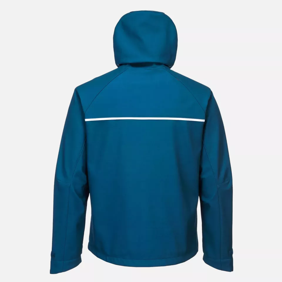 Portwest DX474MBR, DX4 Hooded Softshell (3L), Metro Blue, image 2, gallery thumbnail