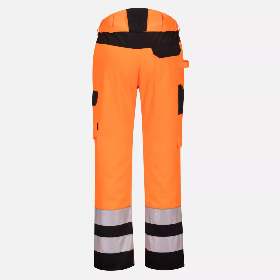 Portwest PW241OBR, PW2 Hi-Vis Service Trousers, Orange/Black, image 3, gallery thumbnail