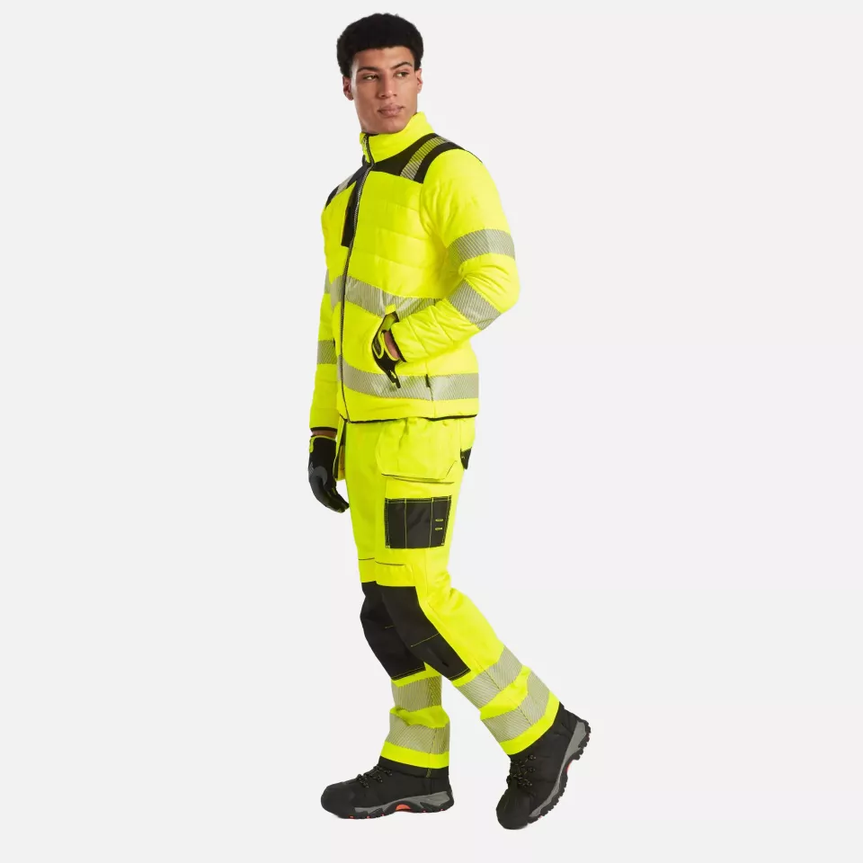 Portwest PW371YBR, PW3 Hi-Vis Baffle Jacket, Yellow/Black, image 11, gallery thumbnail