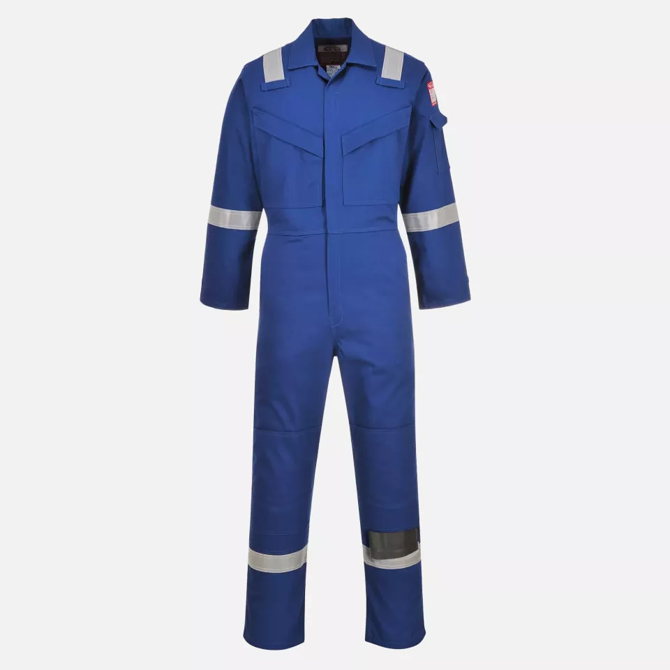 Portwest FR50RBR, Bizflame Work Anti-Static FR Coverall 350g, Royal Blue, image 1, gallery thumbnail