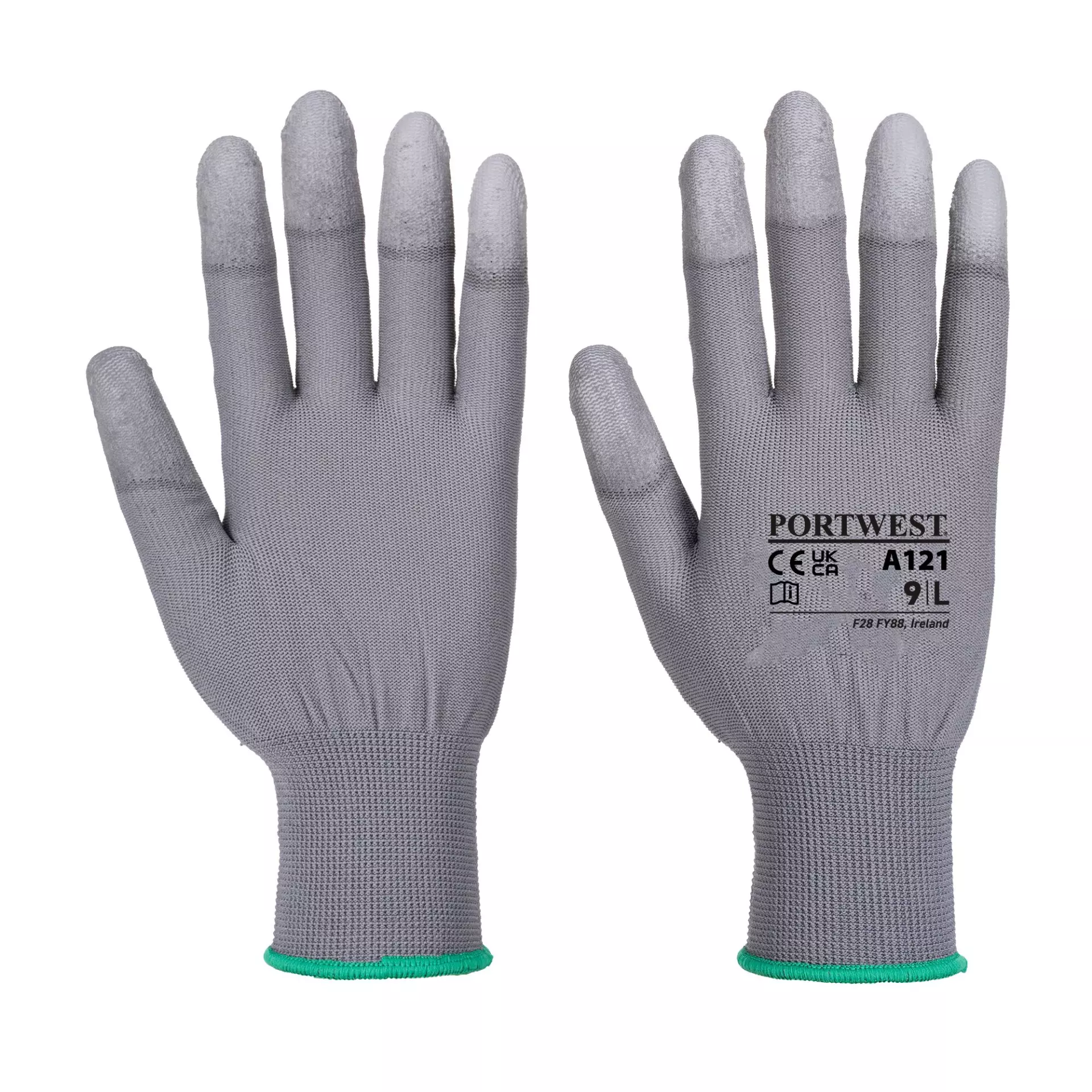 Portwest A121GRR, PU Fingertip Glove, Grey, image 1