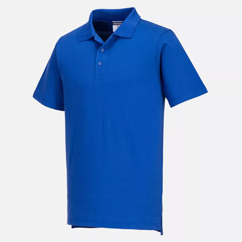Portwest L210RBR, Lightweight Jersey Polo Shirt, Royal Blue, image 3, gallery thumbnail