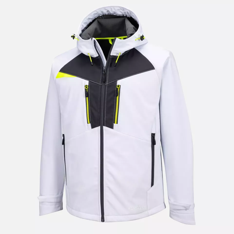 Portwest DX474WHR, DX4 Hooded Softshell (3L), White, image 3, gallery thumbnail
