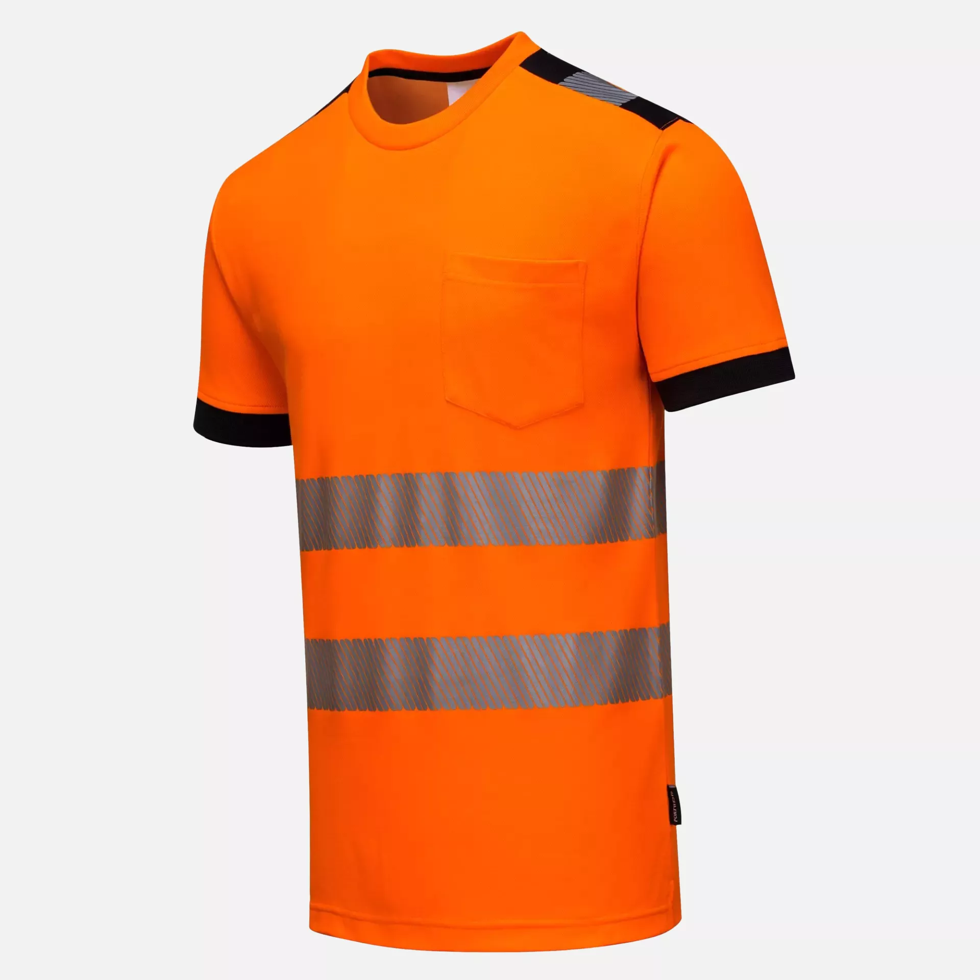 Portwest T181OBR, PW3 Hi-Vis Cotton Comfort T-Shirt S/S, Orange/Black, image 6