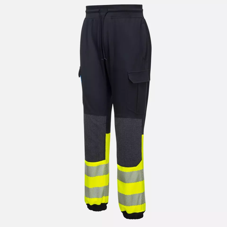 Portwest KX341KYR, PW3 Hi-Vis Flexi Class 1 Jogger, Black/Yellow, image 4, gallery thumbnail
