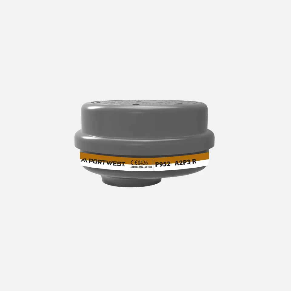 Portwest P952BKR, A2P3 Combination Filter Bayonet Connection, Black, image 1, gallery thumbnail