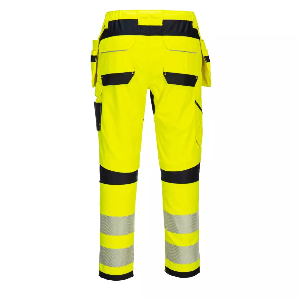 Portwest FR407YBR, PW3 FR Modaflame Hi-Vis Holster Trousers, Yellow/Black, image 2, gallery thumbnail