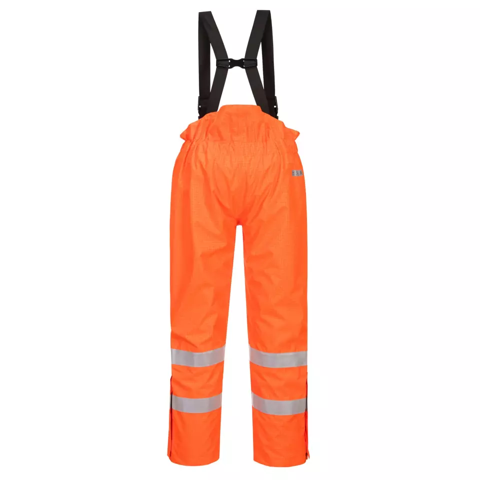 Portwest S781ORR, Bizflame Rain Lined Hi-Vis Antistatic FR Trousers, Orange, image 2, gallery thumbnail