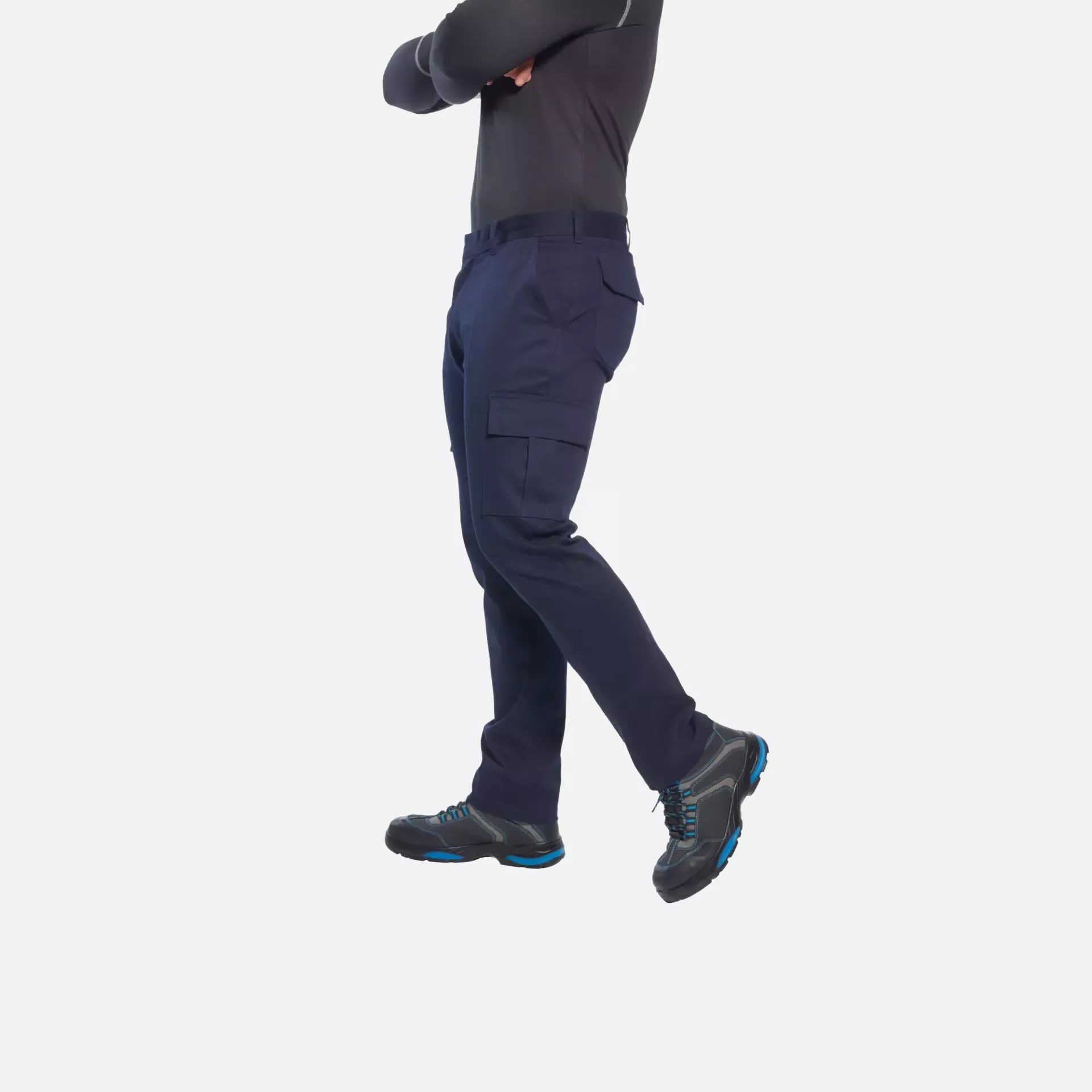 Portwest S231BKR, WX2 Eco Stretch Slim Fit Combat Trousers, Black, image 3