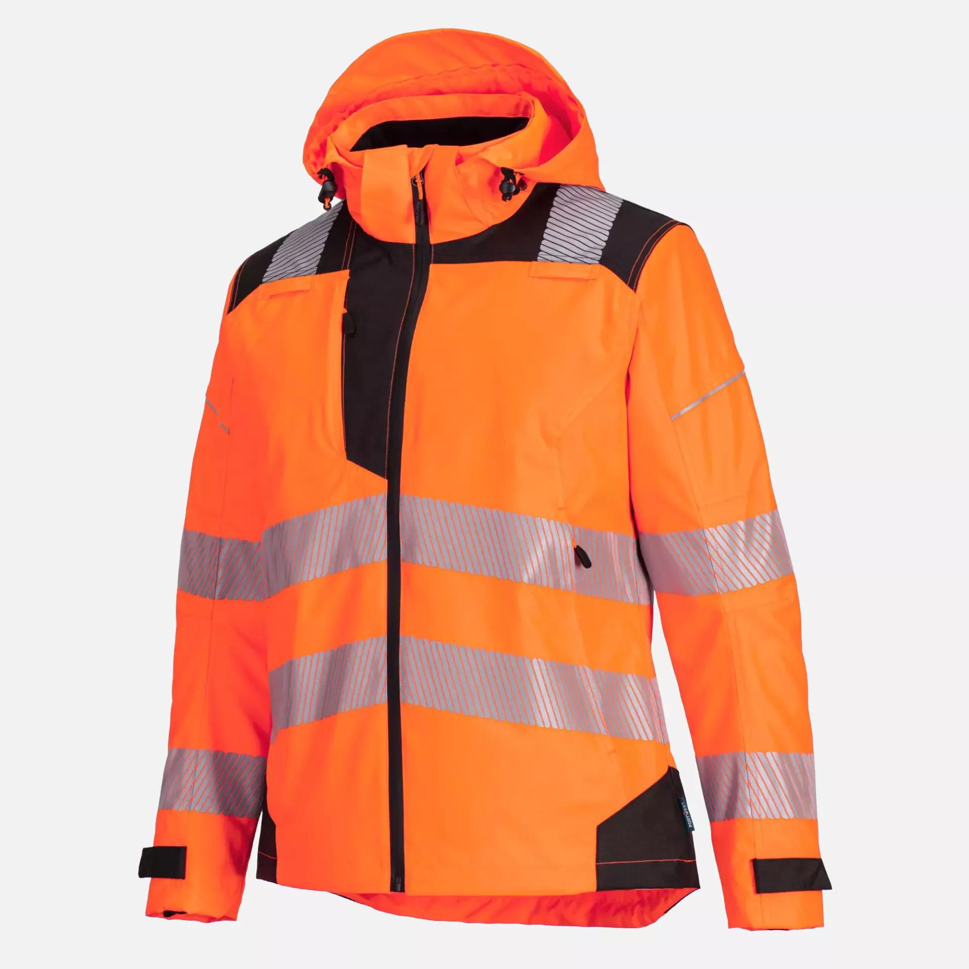 Portwest PW389OBR, PW3 Hi-Vis Women's Rain Jacket, Orange/Black, image 3