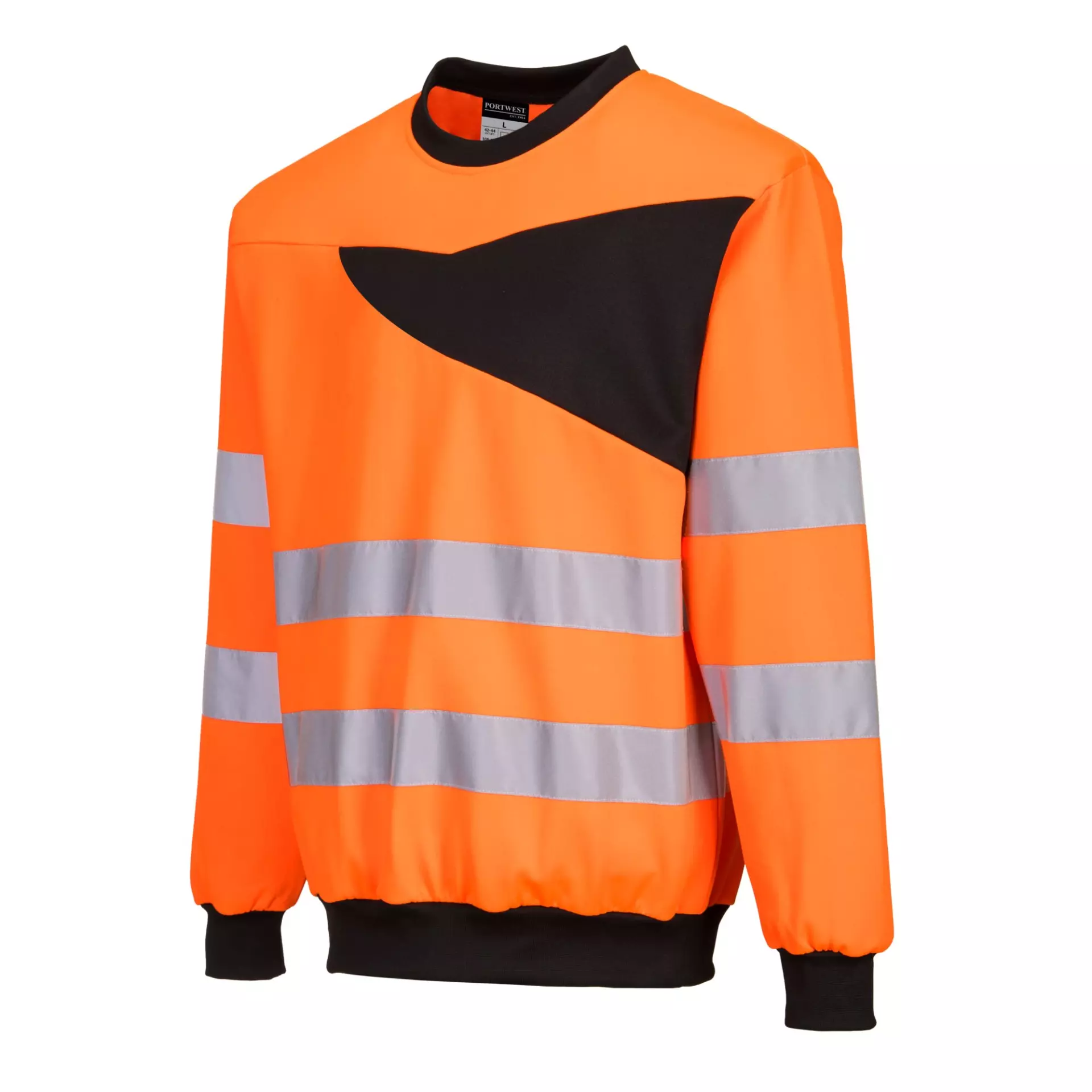 Portwest PW277OBR, PW2 Hi-Vis Sweatshirt, Orange/Black, image 7