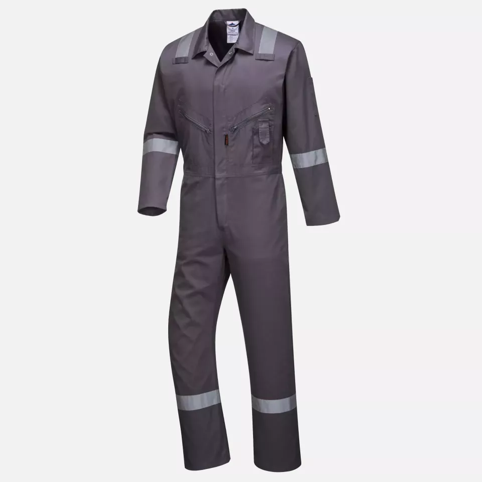 Portwest C814GRR, Iona Cotton Coverall, Grey, image 2, gallery thumbnail