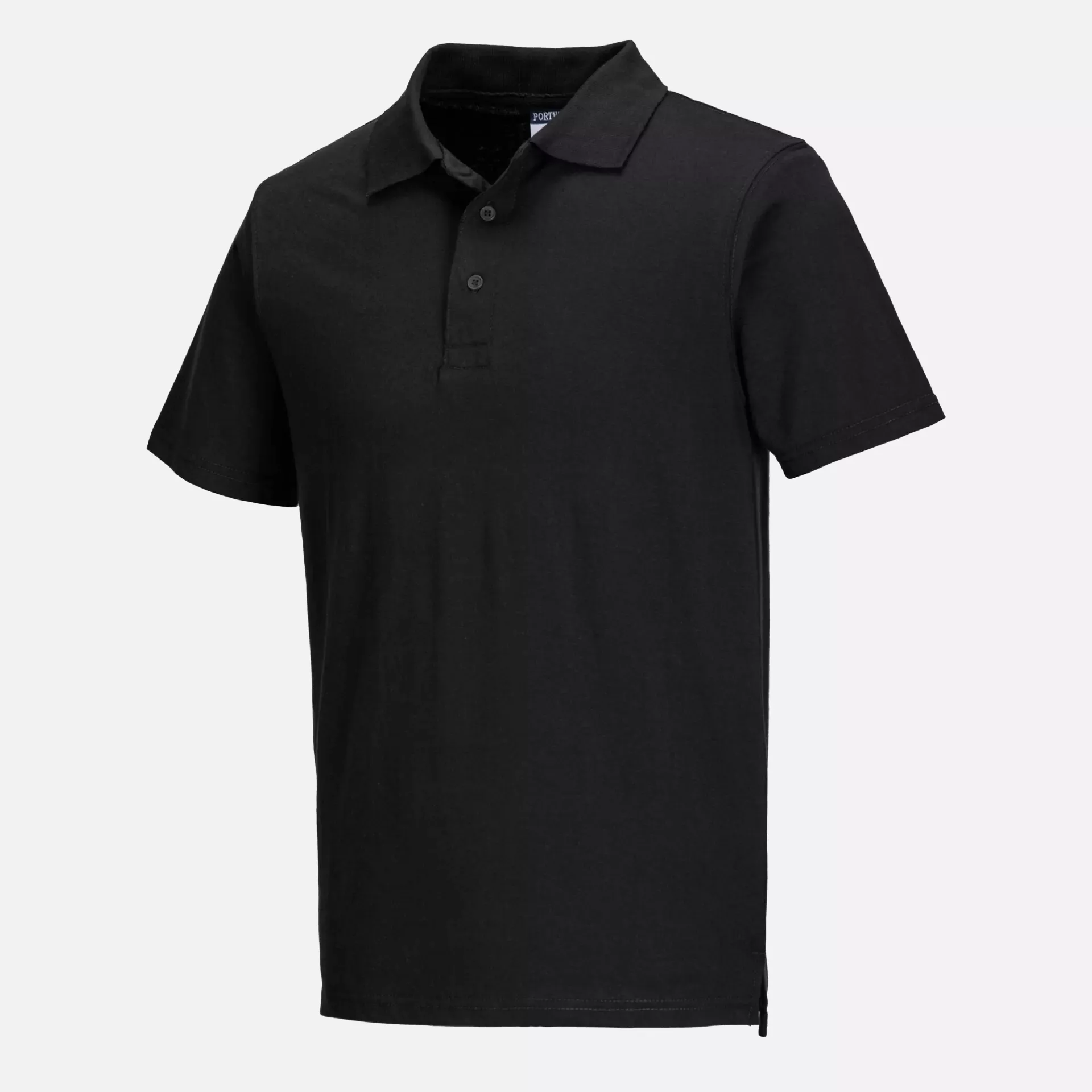 Portwest L210BKR, Lightweight Jersey Polo Shirt, Black, image 3
