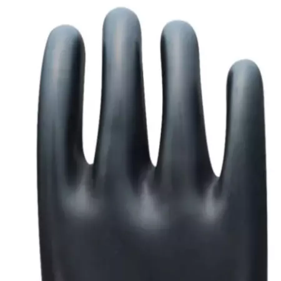 **Naturkautschuk-Material** bietet flexiblen, komfortablen Tragekomfort und hält anspruchsvollen Aufgaben stand.