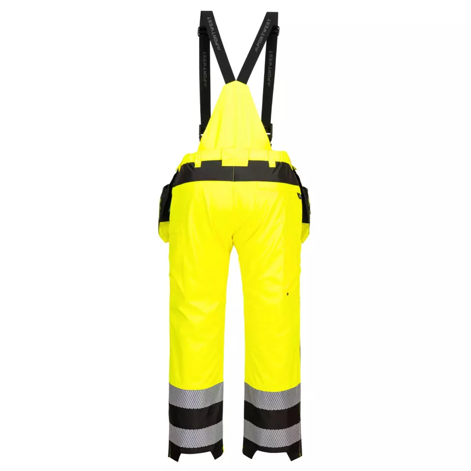 Portwest PW356YBR, PW3 Hi-Vis Rain Trousers, Yellow/Black, image 2, gallery thumbnail