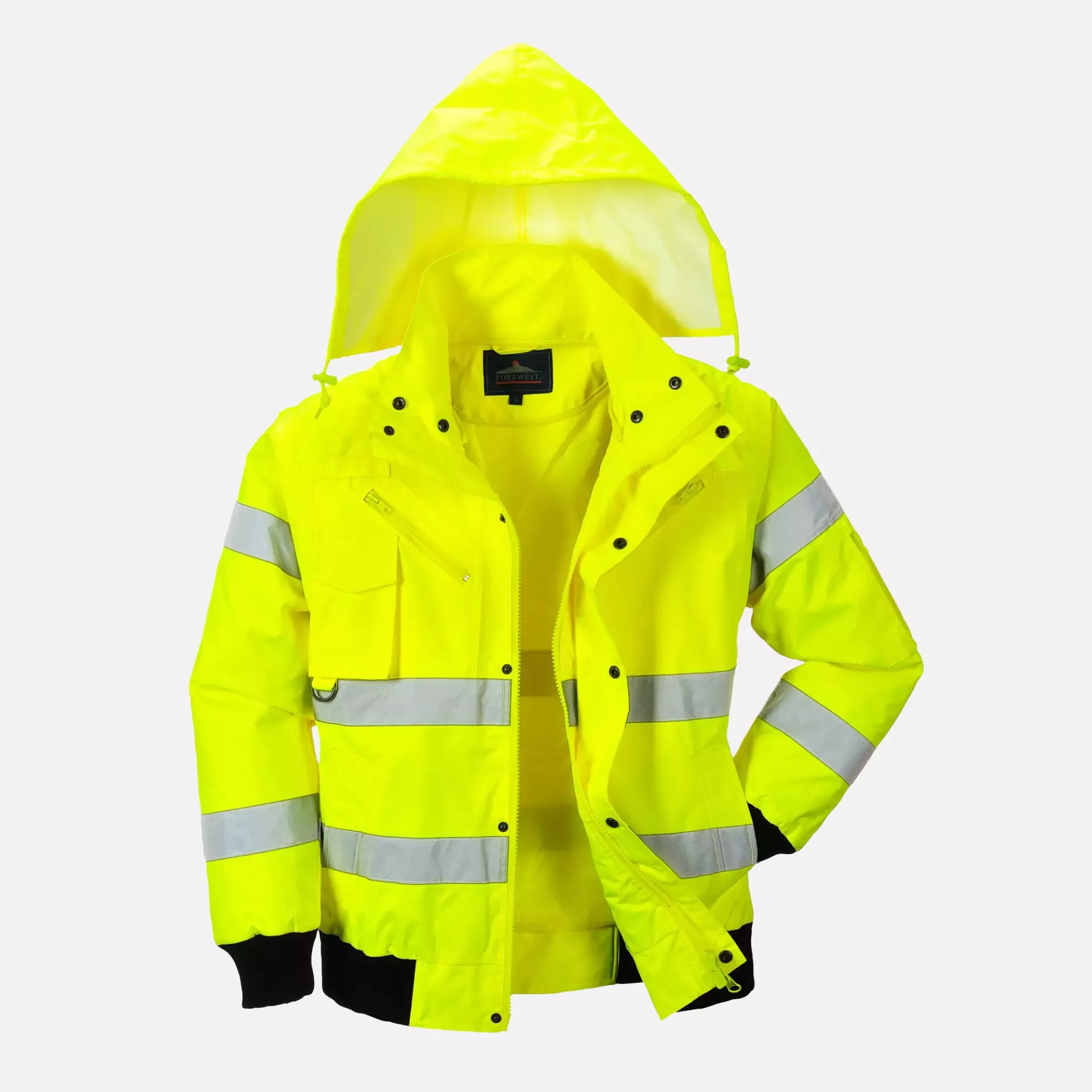 Portwest C467YER, Hi-Vis 3-in-1 Bomber Jacket, Yellow, image 5