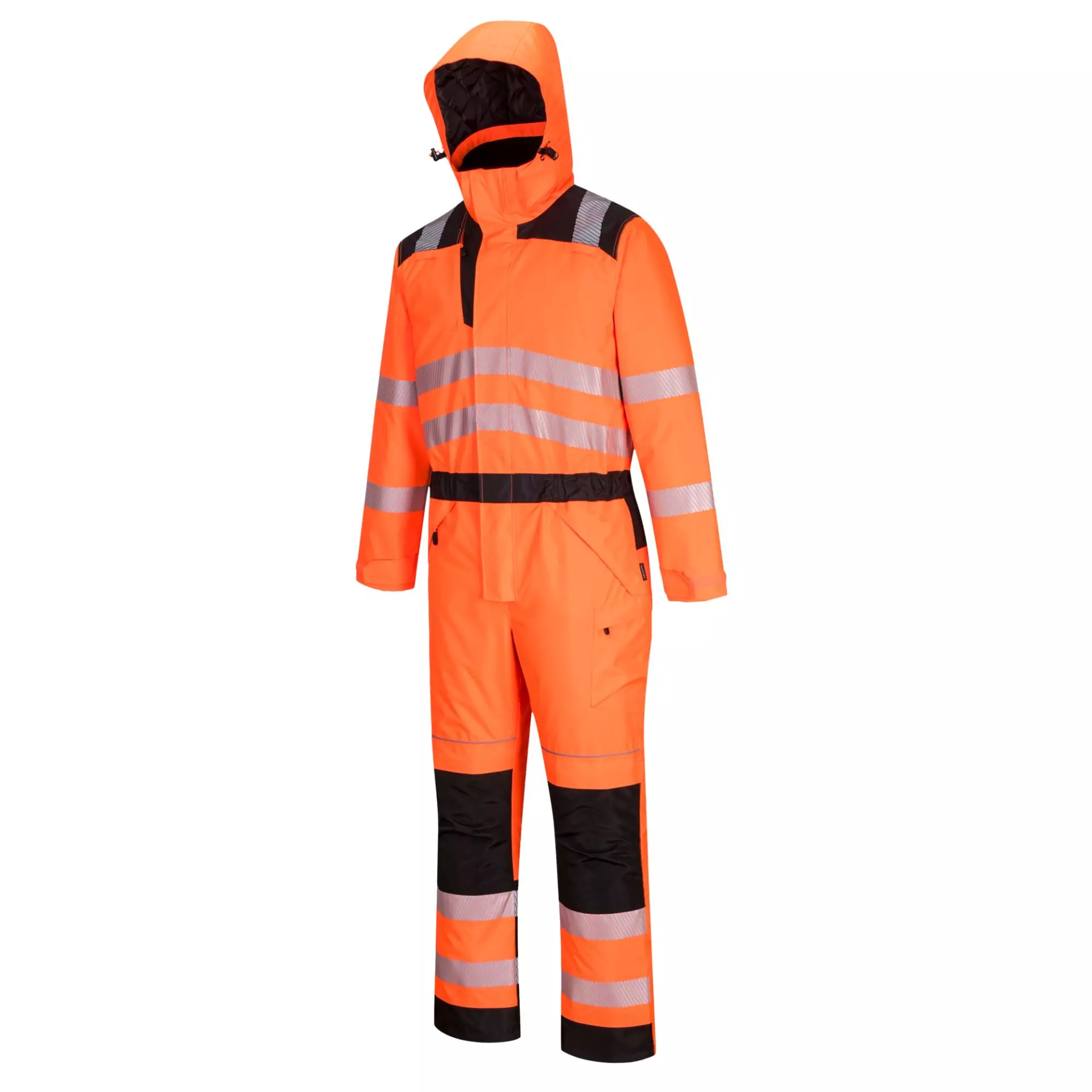 Portwest PW352OBR, PW3 Hi-Vis Winter Coverall, Orange/Black, image 2