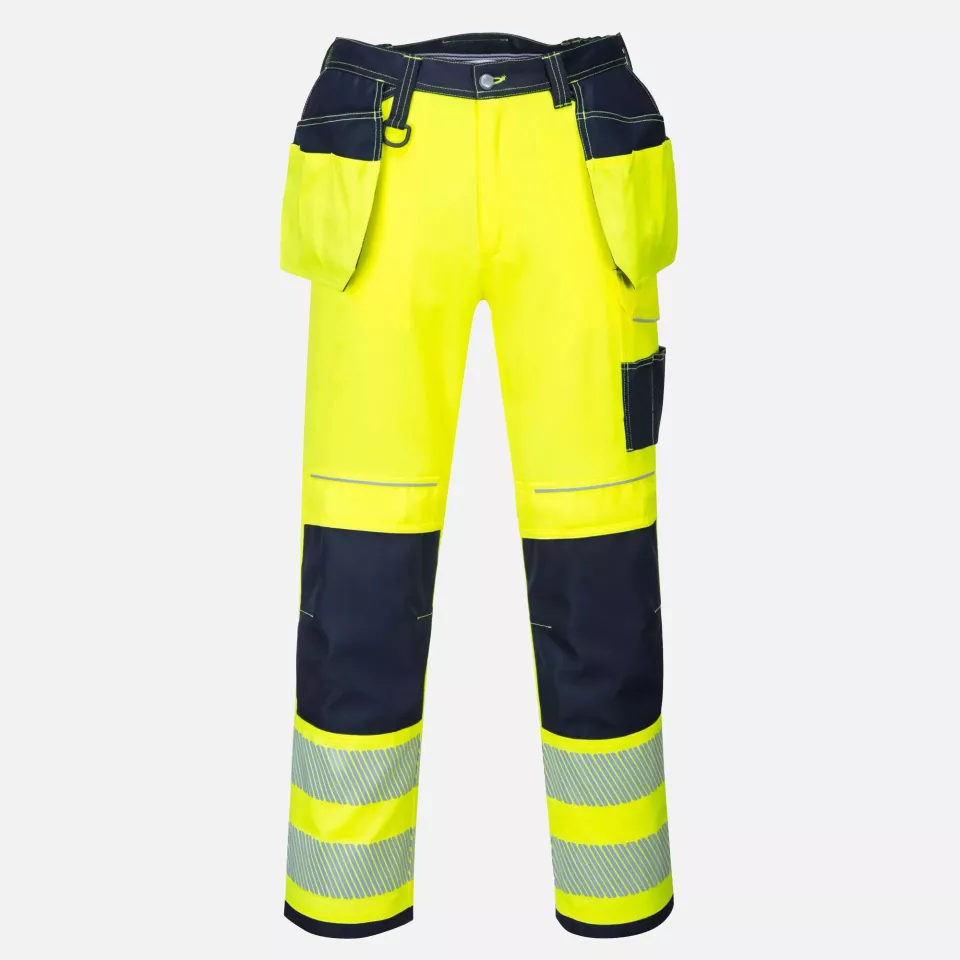 Portwest T501YNR, PW3 Hi-Vis Arbeitshose mit Holstertaschen, Gelb/Marine, image 1, gallery thumbnail