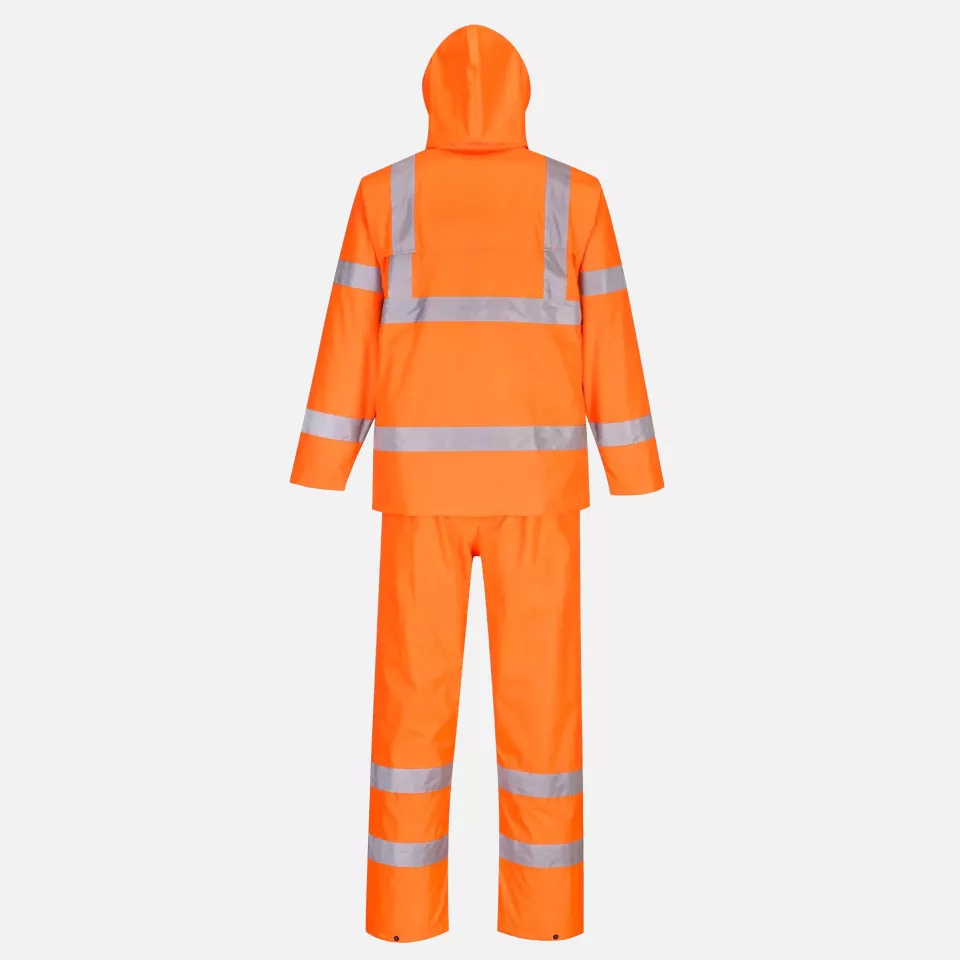 Portwest H448ORR, Hi-Vis Packaway Rain Suit, Orange, image 1, gallery thumbnail