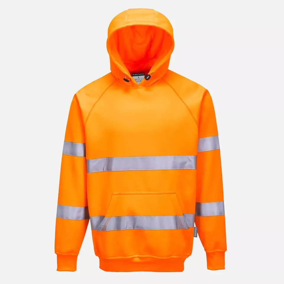 Portwest B304ORR, Hi-Vis Hoodie, Orange, image 1, gallery thumbnail