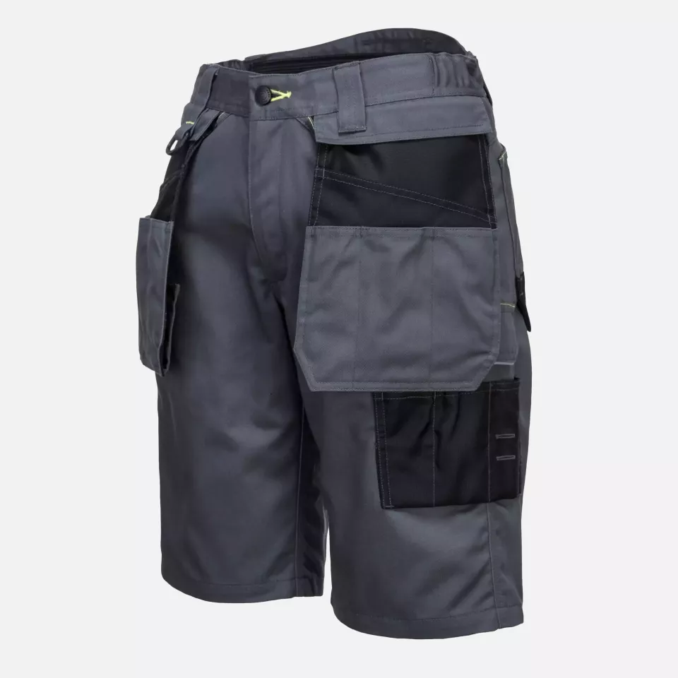 Portwest PW345ZBR, PW3 Holster Work Shorts, Zoom Grey/Black, image 3, gallery thumbnail