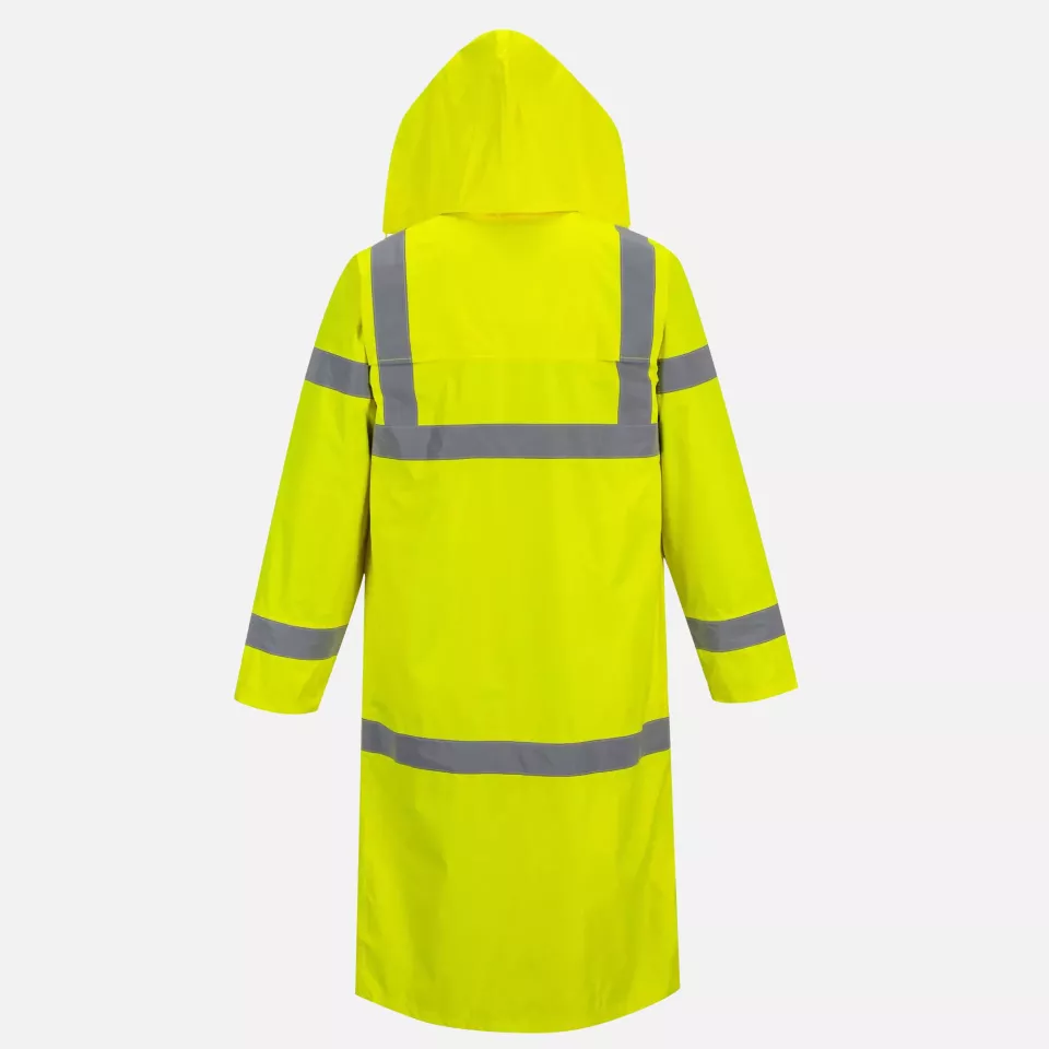 Portwest H445YER, Hi-Vis Rain Coat 122cm, Yellow, image 3, gallery thumbnail