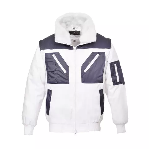 Portwest Two Tone Pilot Jacket, White