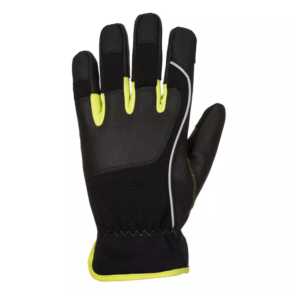 Portwest A771BKY, PW3 Tradesman Glove, Black/Yellow, image 1, gallery thumbnail
