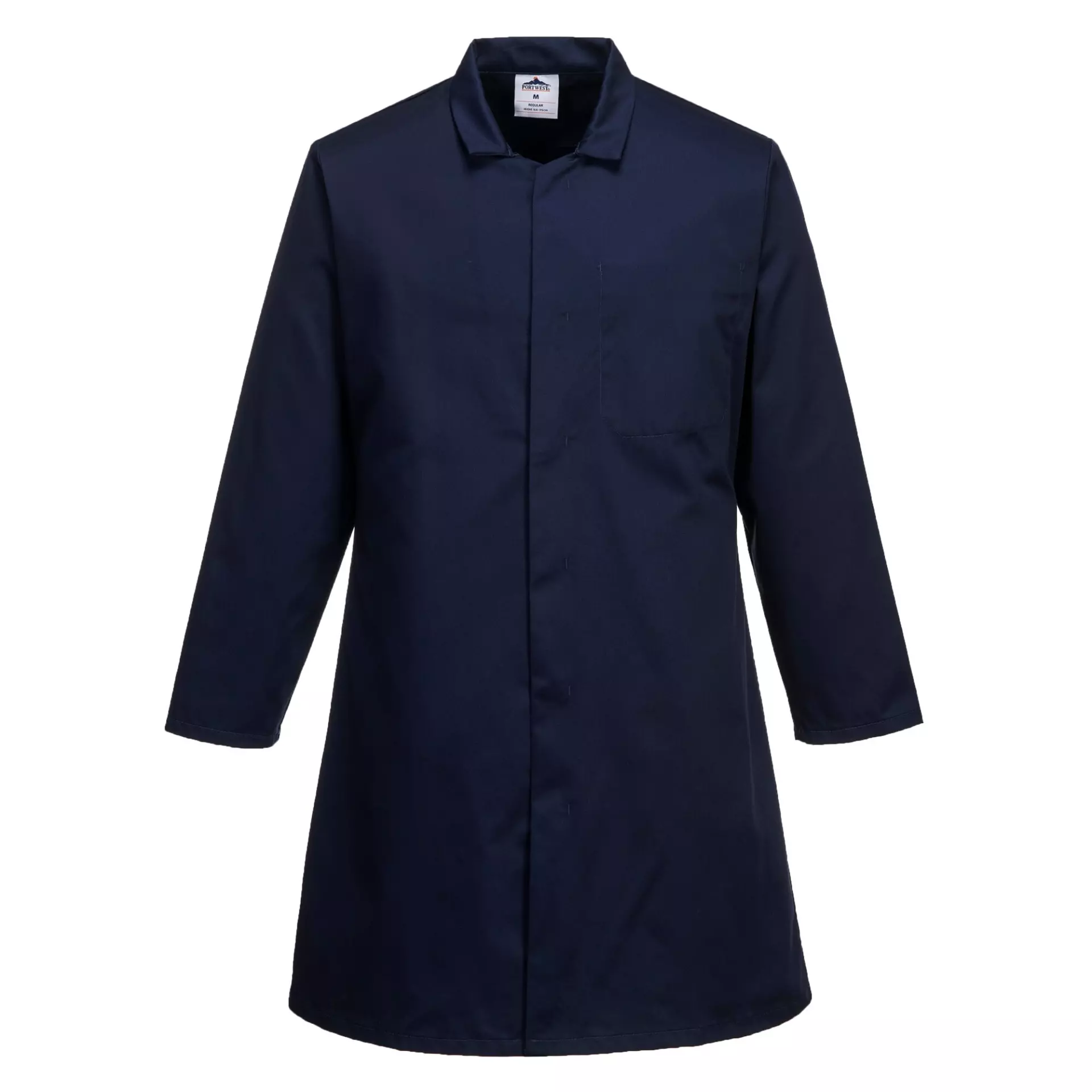 Portwest 2202NAR, Food Industry Men's 1 Pocket Coat, Navy, image 1