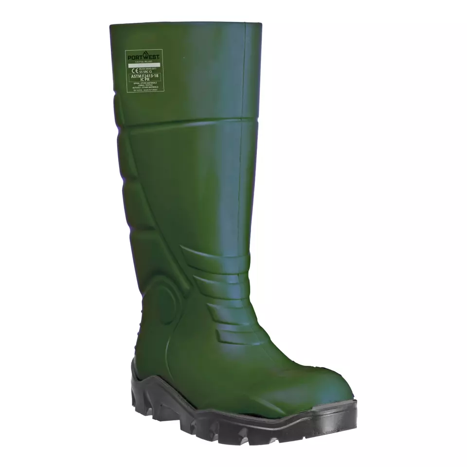 Portwest FD95GNR, PU Safety Wellington S5 FO CI SR, Green, image 1, gallery thumbnail